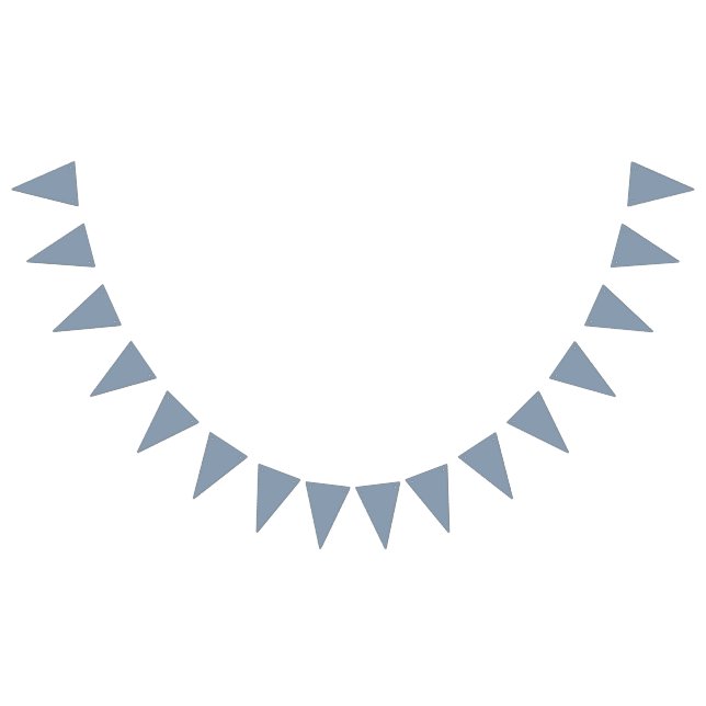 Solid Dusty Blue Wedding Decor Decoration Bunting (All)