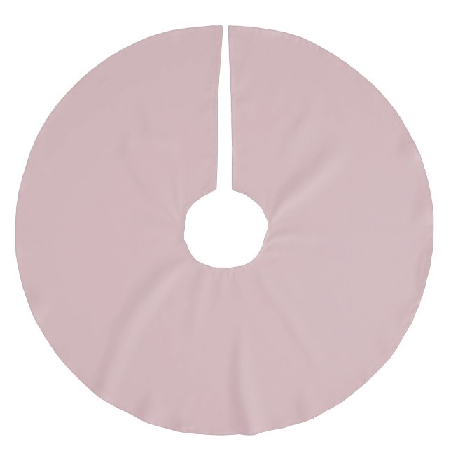 Solid dusty pink brushed polyester tree skirt (Front)