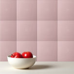 Solid dusty pink ceramic tile<br><div class="desc">Solid dusty pink design.</div>