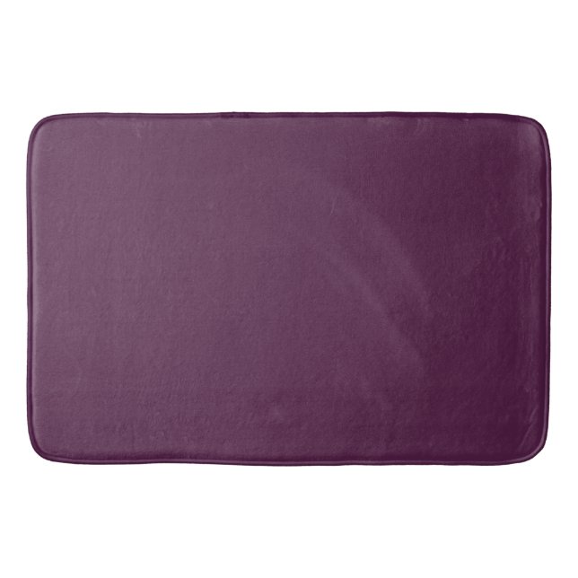Solid eggplant purple bath mat (Front)