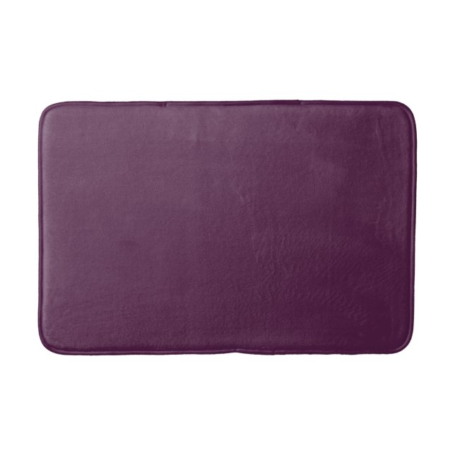Solid eggplant purple bath mat (Front)