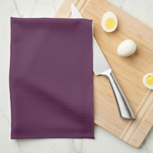 Solid eggplant purple tea towel