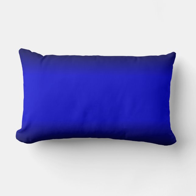 Solid Electric Blue American Mojo Lumbar Pillow (Front)