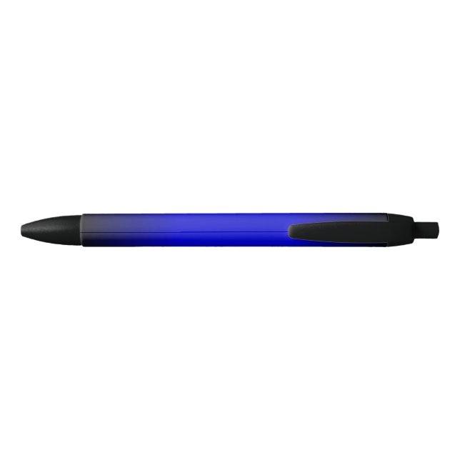 Solid Electric Blue Black Ink Pen (Back)