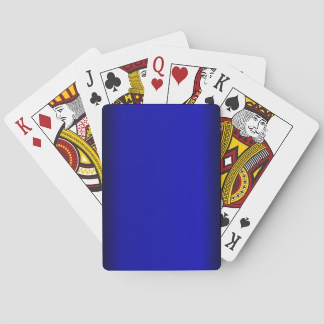 Solid Electric Blue Playing Cards (Back)