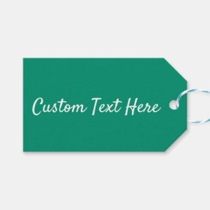Solid Emerald Green Colour Gift Tags