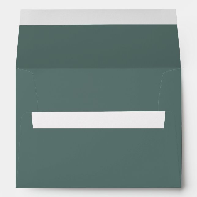Solid Eucalyptus Green Colour | Hex# 5B7570 Envelope (Back (Bottom))