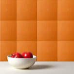 Solid flame orange ceramic tile<br><div class="desc">Solid flame orange design.</div>