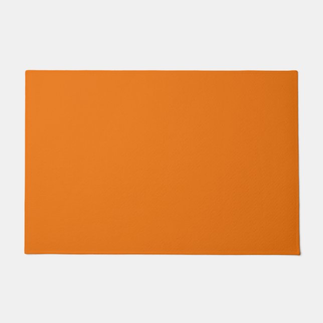 Solid flame orange doormat (Front)