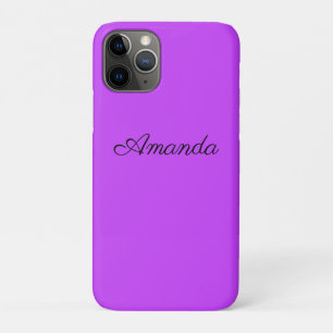 solid fluorescent bright neon purple  iPhone 11 pro case