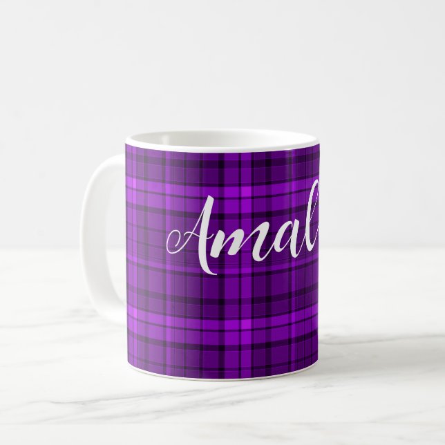 solid fluorescent bright neon purple   coffee mug (Front Left)