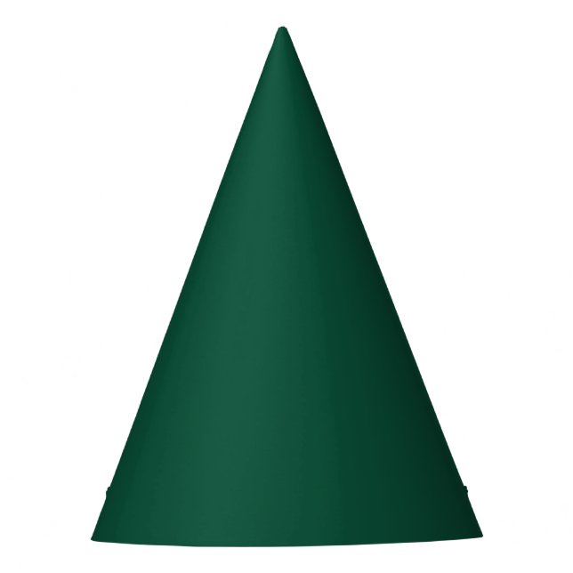 Solid Forest dark Green Party Hat (Front)