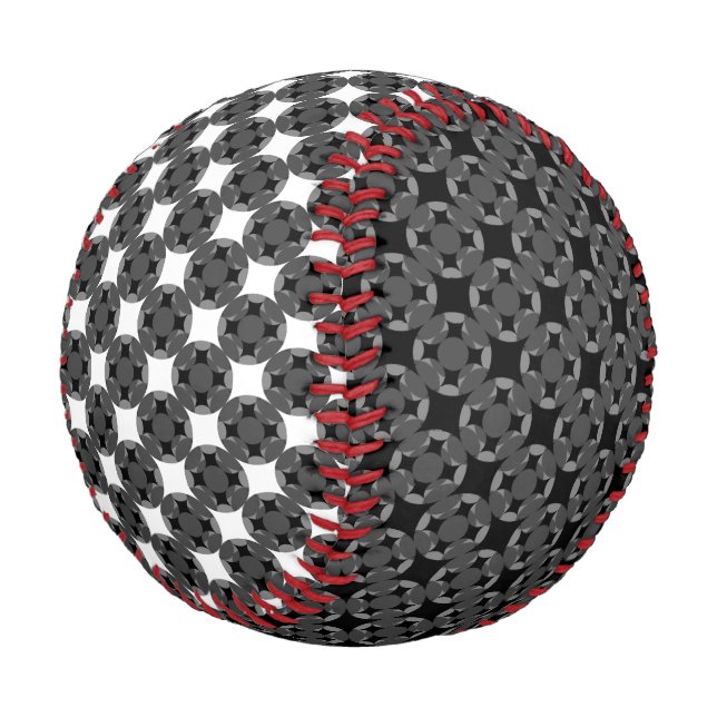 Solid Four Star Circle Cross by Kenneth Yoncich Baseball (Angled)