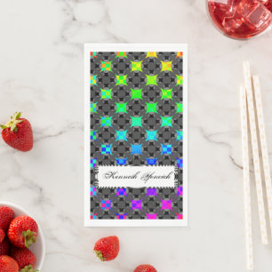 Solid Four Star Circle Cross by Kenneth Yoncich Napkin