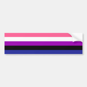 Solid Gender Fluid Pride Flag Bumper Sticker