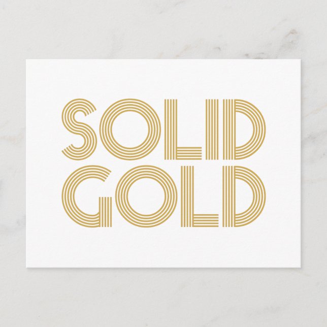 SOLID GOLD POSTCARD (Front)
