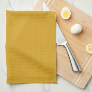 Solid goldenrod yellow tea towel