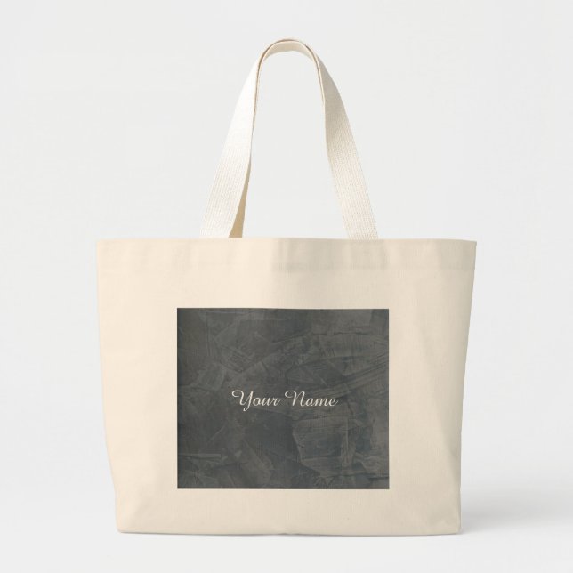 Solid Gray Large Tote Bag (Front)