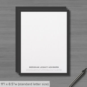 Solid Gray Professional Letterhead