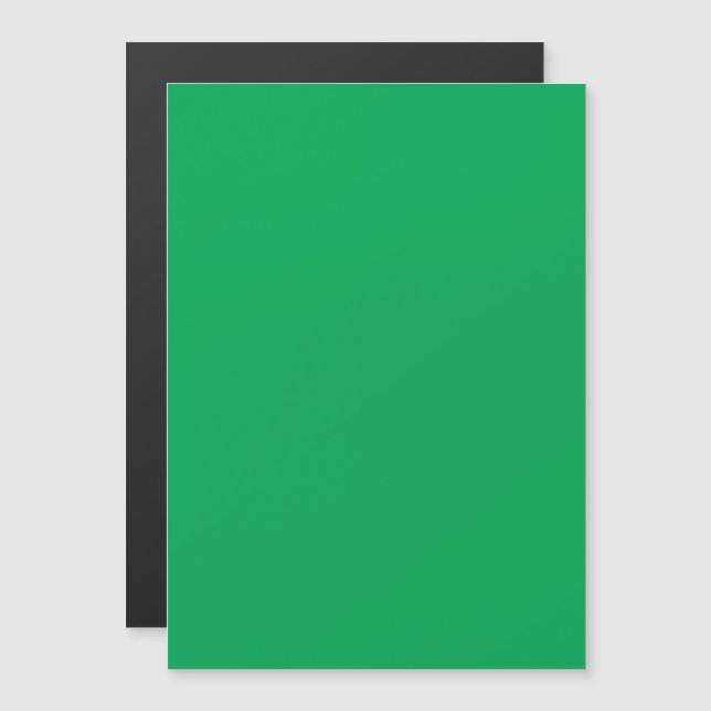 Solid Green Background  Magnetic Invitation (Front/Back)