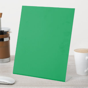 Solid Green Background Pedestal Sign