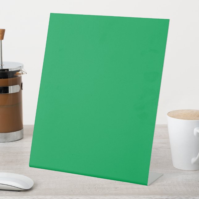 Solid Green Background  Pedestal Sign (In SItu)