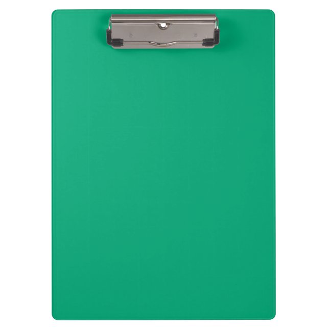 Solid Green Blue Clipboard with Custom Design (Front)