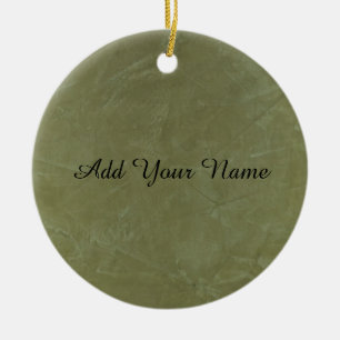Solid Green Ceramic Ornament