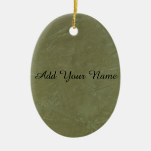 Solid Green Ceramic Ornament