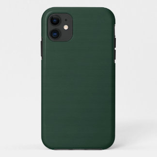 solid-green DARK MUSTY FOREST GREEN BACKGROUNDS TE iPhone 11 Case