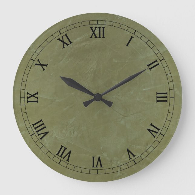 Solid Green Large Clock (Front)