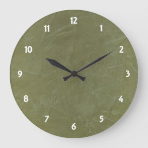 Solid Green Large Clock