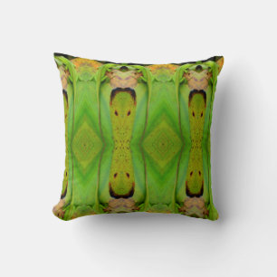 solid green lizard pattern abstract plain green cushion