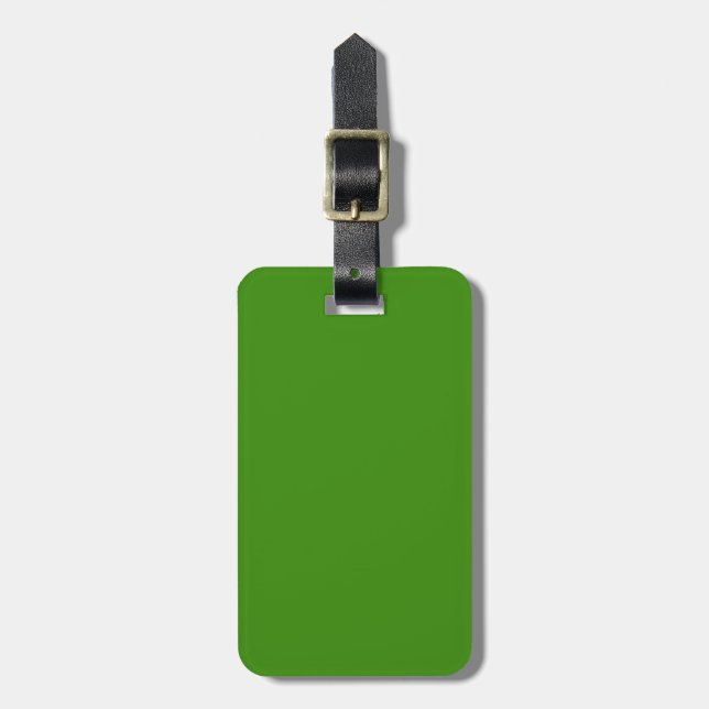 Solid Green Luggage Tag (Front Vertical)