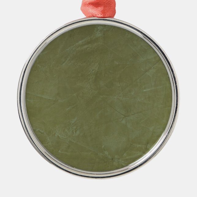 Solid Green Metal Ornament (Front)