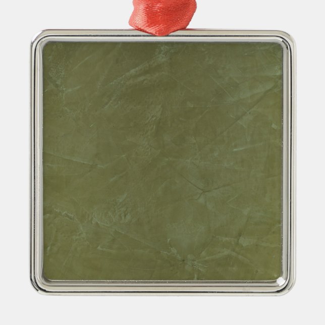 Solid Green Metal Ornament (Front)