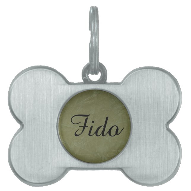 Solid Green Pet Tag (Front)