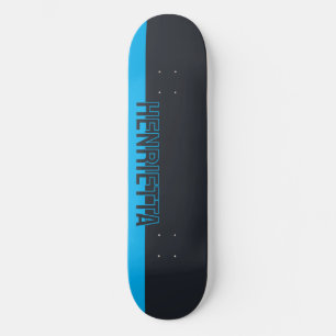 Solid Grey and Blue Customisable Skateboard