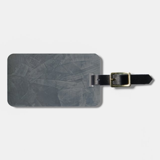 Solid Grey Luggage Tag (Front Horizontal)
