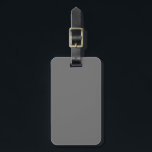 Solid Grey Luggage Tag<br><div class="desc">Luggage tag with name and address on a solid grey (grey) background colour. Personalise with your name and address information using the easy templates. Font colour,  font style,  and font size are customisable.</div>