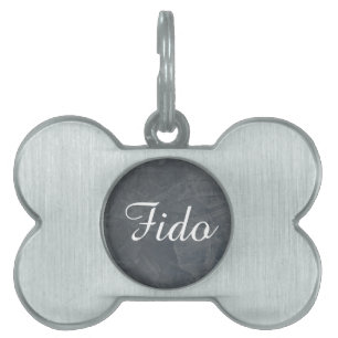 Solid Grey Pet Name Tag
