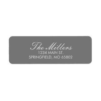 Solid Grey Return Address Labels