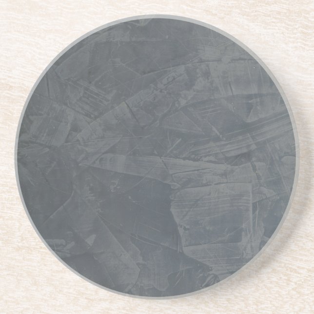 Solid Grey Sandstone — Custom Background Coaster (Front)