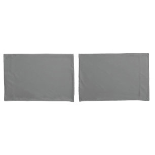 Solid Grey Standard Pillow Case for Modern Bedroom