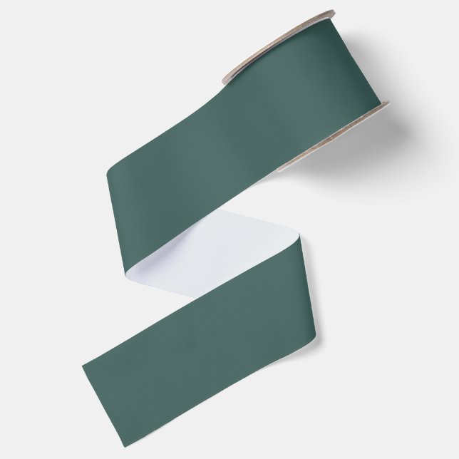 Solid grey turquoise grosgrain ribbon (Front+Back)