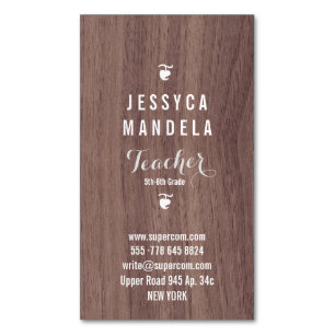 Solid Hazel Wood Magnetic Business Card