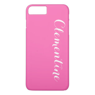 Solid Hot Pink Background, Name Monogram iPhone 8 Plus/7 Plus Case