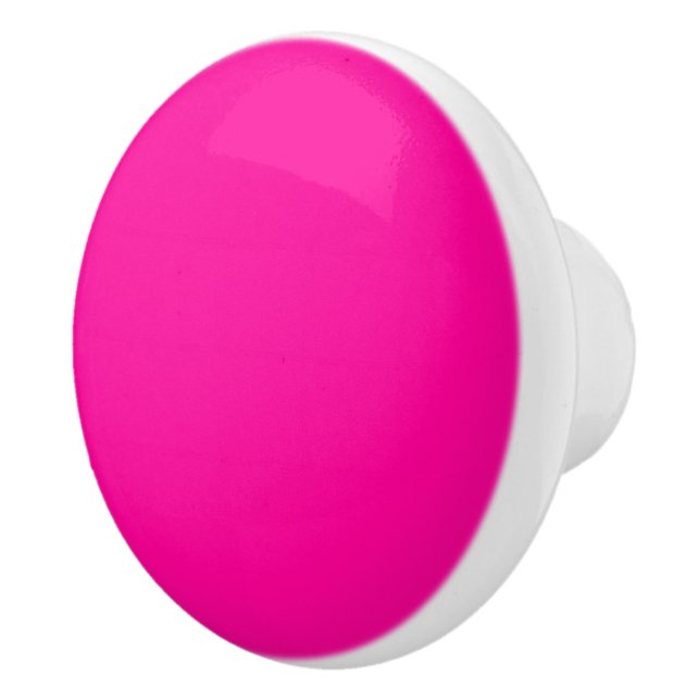 Solid Hot Pink Ceramic Knob (Right)