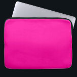 Solid Hot Pink Laptop Sleeve<br><div class="desc">Nothing looks better than a solid pink design. Bright pink is a popular colour enjoyed by girls of every age.</div>