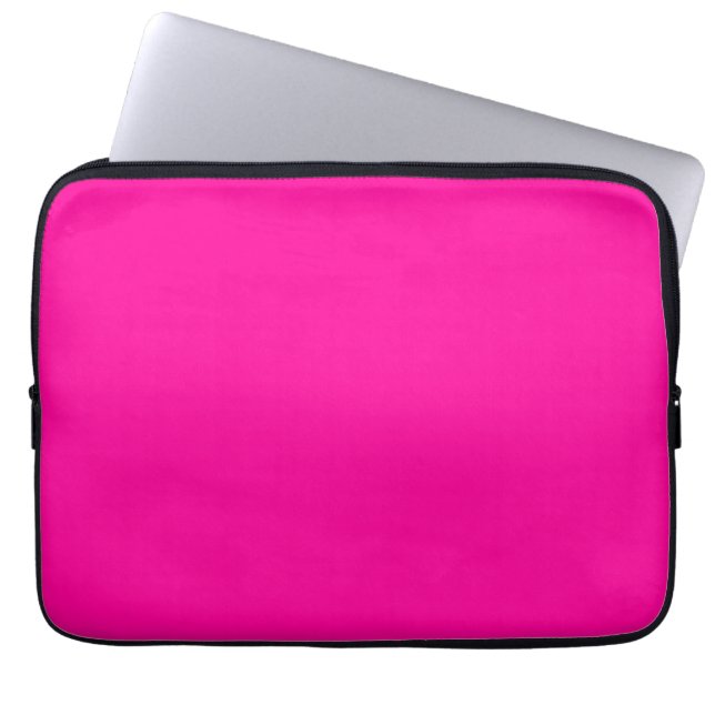 Solid Hot Pink Laptop Sleeve (Front)